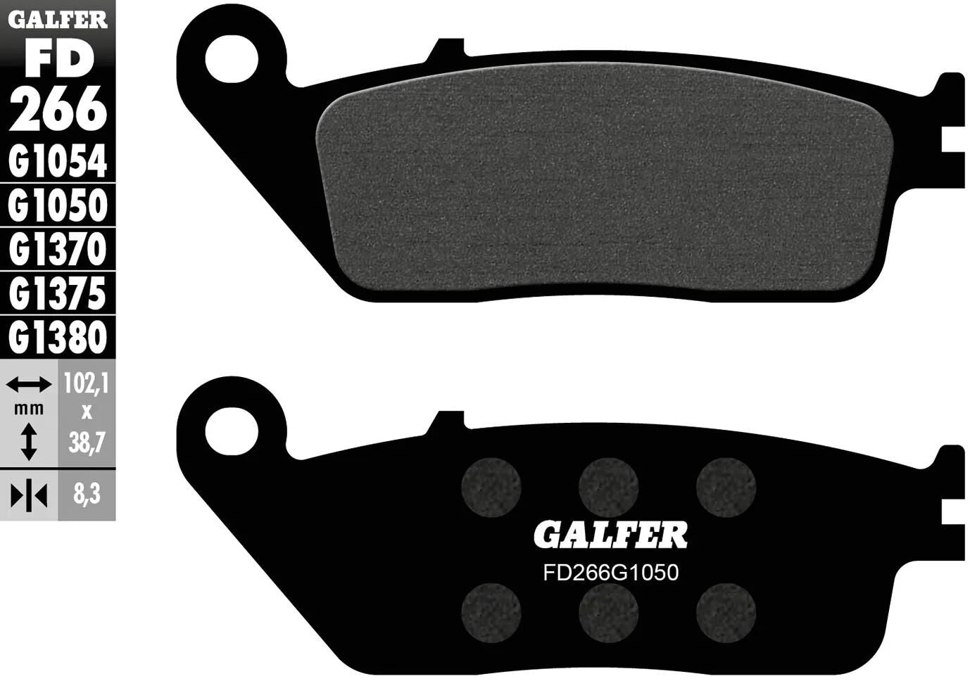 Galfer brake pads fd266 brake pad fd266 g1050 organic scooter