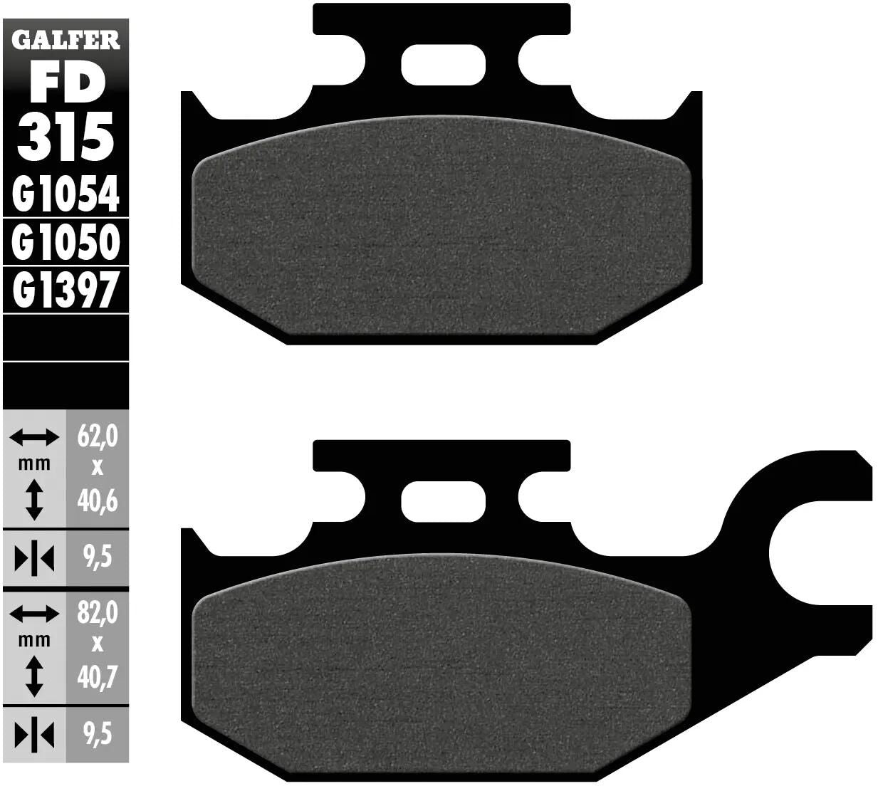 Galfer brake pads fd315 brake pad fd315 g1050 organic scooter