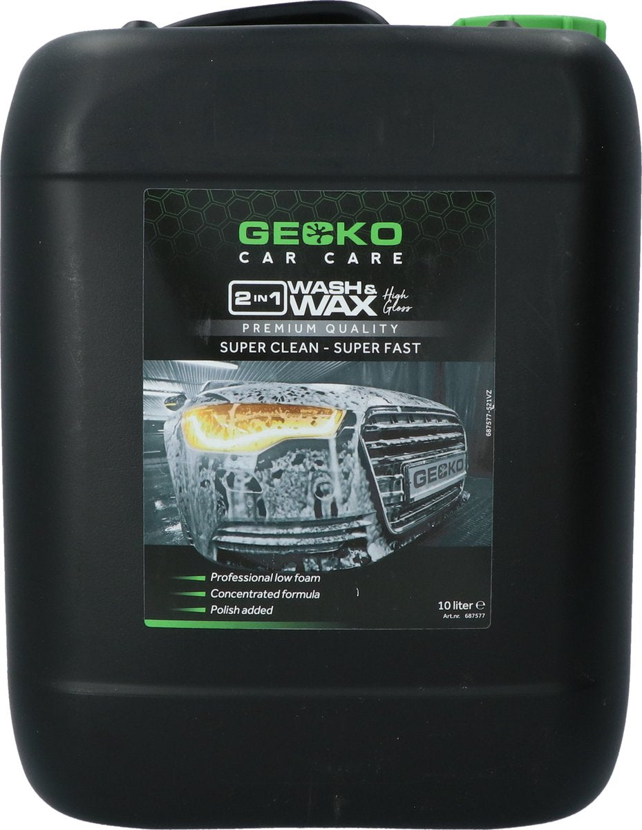 Gecko Car Care Gecko 2-in-1 was & wax 10l