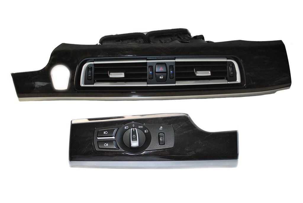 OE USED DASHBOARD COVER WOOD STRUCTURE MOULDING AIR VENT GRILLE LIGHT PANEL BMW 7 F01 F02 LCI 9232145 9192744